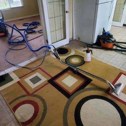 Area Rug Steam Cleaning in a House Located in Surrey BC Canada