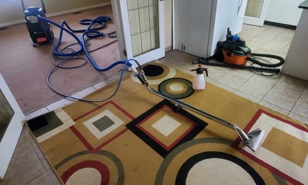 Area Rug Steam Cleaning in a House Located in Surrey BC Canada