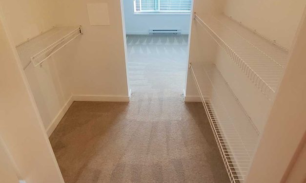 Carpet Cleaning a One Bedroom Condo with Walkthrough Closet for a Move-in Located in Langley BC Canada