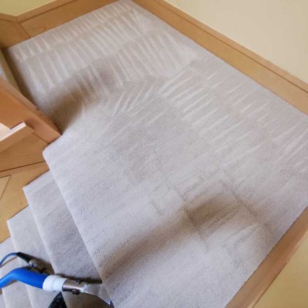 Carpet Cleaning Stairs for an Open-house in a House Located in Richmond BC Canada