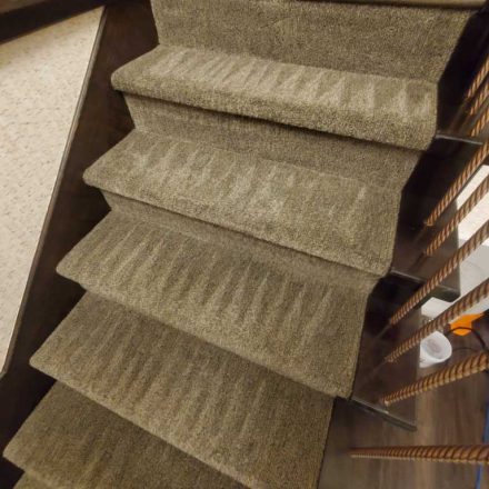 Carpet Cleaning Stairs in a House Located in Burnaby BC Canada