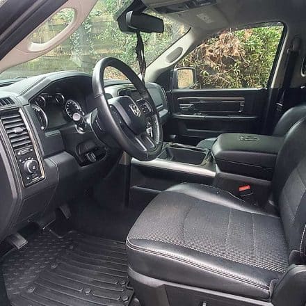Interior Detailing Steam Cleaning Leather Treatment of a Truck Located in Coquitlam BC Canada