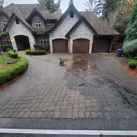 Pressure Washing Paving Stone Driveway Moss Removal White Rock BC Canada