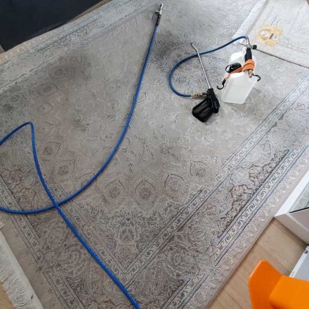 Two Area Rugs Steam Cleaning in a Condo Located in Vancouver BC Canada