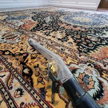 Two Luxury Area Rugs Steam Cleaning Located in Delta BC Canada